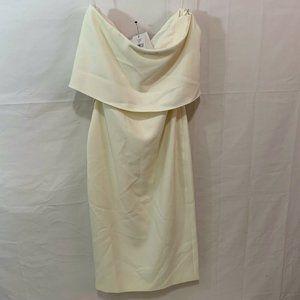 Likely Women NWT Driggs Strapless Tiered Bodice Overlay Dress in White Size 2